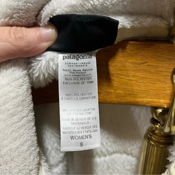 PATAGONIA ~ Women’s White Cream Retool Snap Pullover Polartec Fleece Sweater - Picture 6 of 12